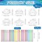 16 Pcs Ocean Animals Mask Craft Kit 16 Pcs DIY Coloring Paper Masks with 24 Color Markers Under the Sea Crafts Kits for Summer Underwater Animal Activity Costume Cosplay